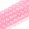 Baking Paint Imitation Jade Glass Round Bead Strands X-DGLA-Q021-6mm-03-1
