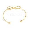 Bowknot 304 Stainless Steel Open Cuff Bangles for Women LS-BJEW-Z064-04G-3