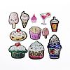 Summer Food Theme Polyester & Sequin Embroidery Cloth Iron on Patches PATC-WH0001-125-1
