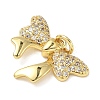 Brass Micro Pave Cubic Zirconia Pendants ZIRC-I356-05G-01-2