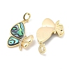 Brass Micro Pave Clear Cubic Zirconia Pendants KK-L211-019G-02-2
