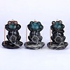 3Pcs 3 Styles Ceramic Decorations Lotus Frog Flowback Incense Stove Ceramic Incense Stove Decorations Gift JX846A-1