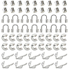 600Pcs Iron Bead Tips with 600Pcs Brass Crimp Beads with 100Pcs Brass Wire Guardian and Protectors with 100Pcs Brass Crimp Beads Covers FIND-SC0010-78-1