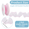 5 Yards Acrylic Fibers Wrinkle Ribbon OCOR-WH0070-210B-3