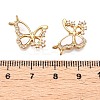 Brass Micro Pave Cubic Zirconia with Shell Pendants KK-T070-36G-3