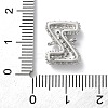 Brass Micro Pave Cubic Zirconia Letter Links KK-I717-04Z-P-3