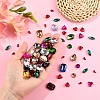 80Pcs 8 Styles Pointed Back Glass Rhinestone Cabochons RGLA-YW0002-08-4