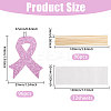 12 Bags October Breast Cancer Pink Awareness Ribbon Paper Glitter Powder Cake Inserts DIY-CA0007-71-2