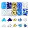 DIY Evil Eye Lampwork & Glass Beads Bracelets Jewelry Making Kits DIY-FS0007-43-1