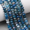 Natural Banded Agate/Striped Agate Beads Strands G-E605-A02-02B-1