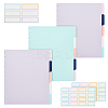 3Sets/15 sheets Plastic Discbound Notebook Index Divider Sheets DIY-OC0010-55-1