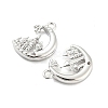 Brass Micro Pave Cubic Zirconia Pendants KK-E090-20P-2