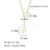 Stainless Steel Lariat Necklaces JR3164-1-2