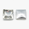 Pointed Back Glass Rhinestone Cabochons RGLA-T027-14x14mm-01-2