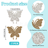 7Pcs Butterfly Hotfix Rhinestone Iron on/Sew On Patches DIY-DR0002-04A-2