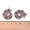 Brass Micro Pave Clear Cubic Zirconia Enamel Pendants KK-T071-28P-03-3