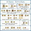 1200Pcs 24 Styles Tibetan Style Alloy Beads Sets TIBEB-PH0005-10-2