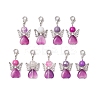 Angel Glass Pendant Decorations HJEW-JM02640-2