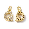 Real 18K Gold Plated Brass Micro Pave Clear Cubic Zirconia Charms KK-E068-VB452-Q-1