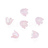 6-Petal Imitation Jelly Acrylic Bead Caps JACR-T002-2H-1