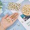 80Pcs Glass Pearl Pendants PALLOY-FH00016-3