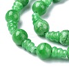 Natural Jade 3-Hole Guru Bead Strands G-K149-44-3
