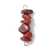30Pcs 30 Styles 304 Mixed Gemstone Chip Beaded Connector Charms PALLOY-JF02873-02-4