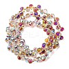 Transparent Electroplate Glass Beads Strands EGLA-F152A-FR08-4