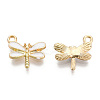 Light Gold Plated Alloy Charms X-ENAM-T009-02F-1