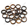 Natural Tiger Eye Plain Band Rings RJEW-ZX004-09C-1