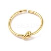 Simple Knotted 304 Stainless Steel Open Cuff Ring for Women Men RJEW-Z038-06G-2