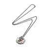 Skull Rhinestone Pendant Necklaces with Rolo Chains NJEW-F309-09-2