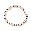 3Pcs 3 Colors Synthetic Turquoise & Glass Seed Beads Bracelets BJEW-JB12170-3