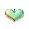 PVD Vacuum Plating 304 Stainless Steel Stamping Blank Tag Heart Pendants STAS-G218-08M-2-2