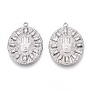 304 Stainless Steel Micro Pave Cubic Zirconia Pendants STAS-N109-205P-1
