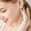 20Pcs Brass Heart Stud Earrings KK-BBC0021-98-7
