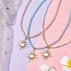 Glass Bead Necklaces NJEW-JN04688-2