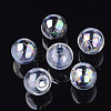 Round Handmade One Hole Blown Glass Globe Ball Bottles X-BLOW-R002-14mm-AB-1
