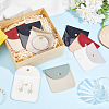 8Pcs 4 Colors PU Leather Jewelry Envelope Pouches Gift Bags with Snap Button and Clear Window ABAG-GA0001-32A-4