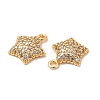 Plating Brass Micro Pave Cubic Zirconia Pendants KK-B074-45G-2