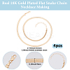 4Pcs Brass Flat Snake Chain Necklaces for Women NJEW-BBC0001-37-2