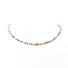 Natural Pearl & Glass Beaded Necklace for Women X-NJEW-JN04241-4