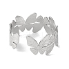 Butterfly 304 Stainless Steel Bangles for Women BJEW-B104-05P-3