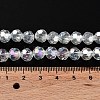 Faceted Electroplate Glass Round Bead Strands X-EGLA-R016-8mm-25-4