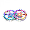 Rack Plating Rainbow Color Alloy Pendants PALLOY-S180-302-3