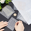 HOBBIESAY 12Pcs 4 Colors PET Waterproof Self-Adhesive Moon Star Sun Decorative Stickers DIY-HY0001-64-3