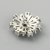 Brass Micro Pave Clear Cubic Zirconia Shank Buttons DIY-WH0304-334-2