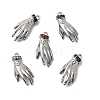 304 Stainless Steel Micro Pave Rhinestone Pendants STAS-G369-09P-1