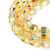 Electroplate Rondelle Glass Beads Strands EGLA-A036-09A-M-4
