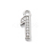 Brass Micro Pave Clear Cubic Zirconia Pendants ZIRC-I067-02B-1